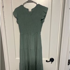 Pink Pineapple Dress - large - Sage Green